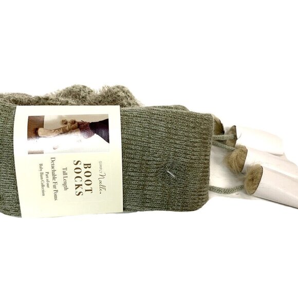 NWT Simply Noelle Women's Brown Detachable Faux Fur Boot Socks One Size - Picture 3 of 7